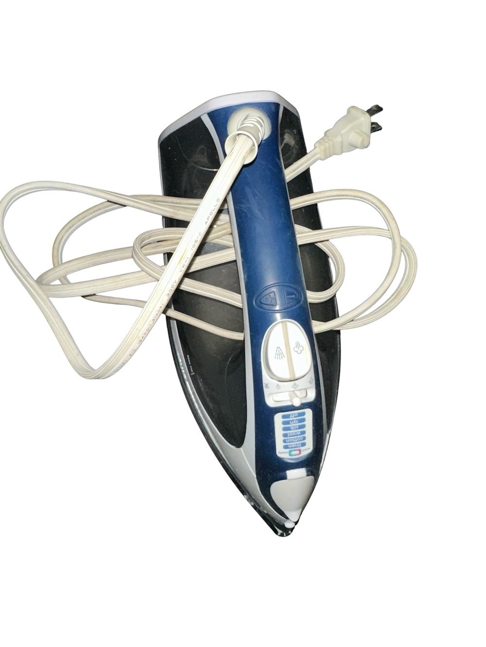 Frigidaire Blue and White Steam Iron - Corded